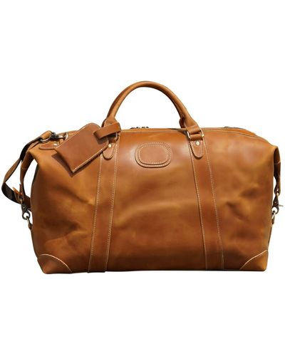 Touri Classic Traveler Genuine Leather Holdall - Brown