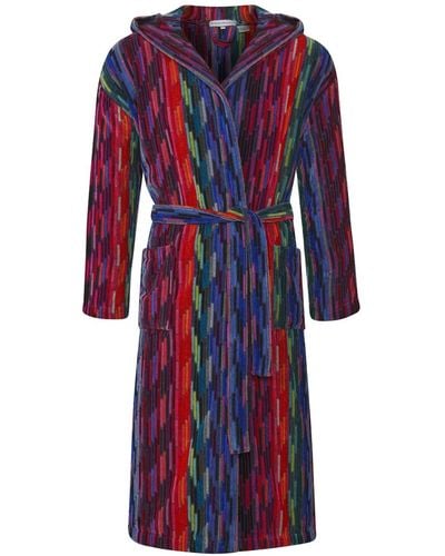 Bown of London Hooded Dressing Gown Multicolor - Blue