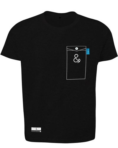 Anchor and Crew Noir Anchormark Print Organic Cotton T-shirt S - Black