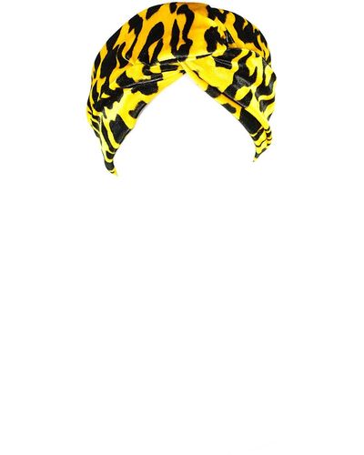 Jennafer Grace Vanya Gold Leopard Twist Headband - Yellow