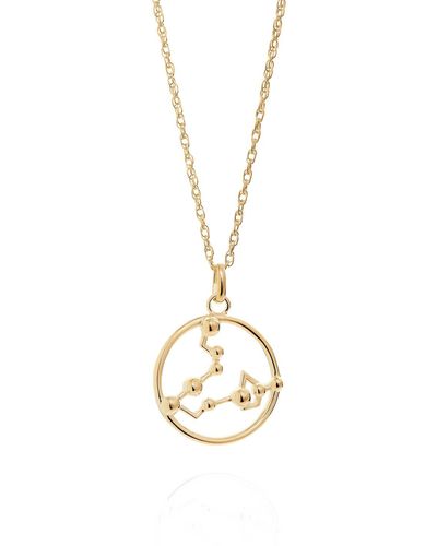 Yasmin Everley Pisces Astrology Necklace In 9ct - Metallic