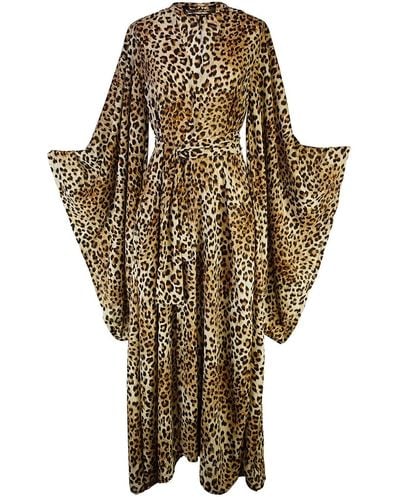 Jennafer Grace Leon Leopard Kimono - Metallic