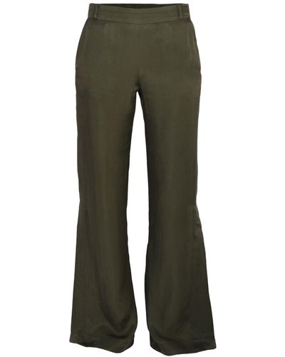 blonde gone rogue Flared Cupro Pants, Cupro, In - Green