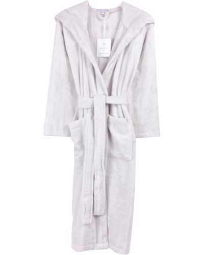 Bown of London Hooded Nua Cotton Dressing Gown - White