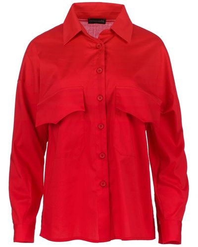 Conquista Poplin Style Shirt - Red