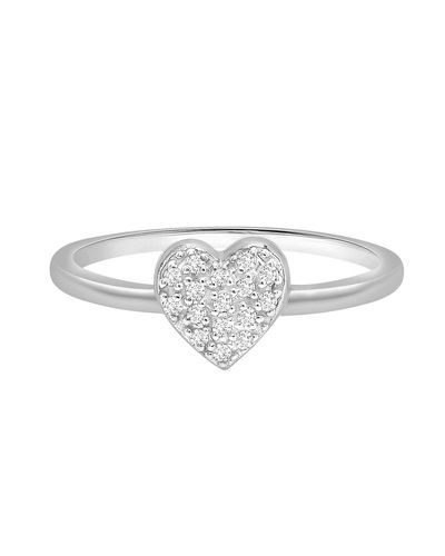 Miki & Jane Mia Diamond Heart Ring - White