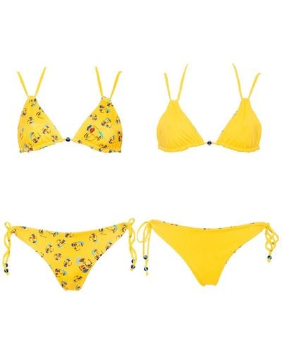 Aulala Paris Aulala X Percheye Reversible Bikini Macaron - Yellow