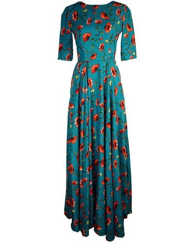 Jennafer Grace Poppy Fitted Maxi Dress - Green