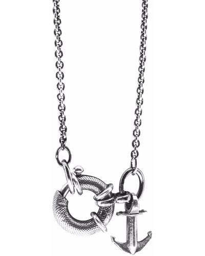 Anchor and Crew Clyde Anchor Signature Necklace Pendant - Metallic