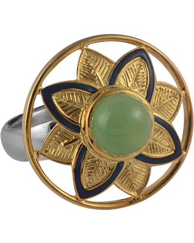 Emma Chapman Jewels Bali Chrysoprase Statement Ring - Metallic