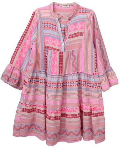 Cove Aztec Neon Dress - Pink