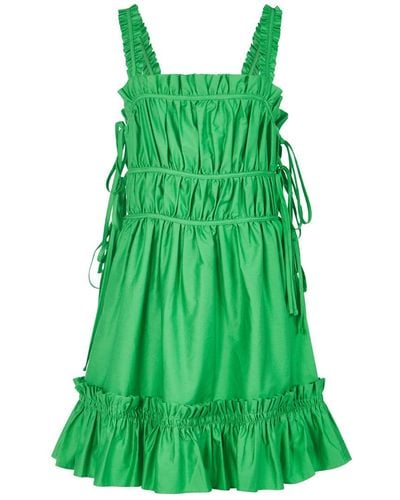 Lavaand The Isabel Cotton Mini Dress In Island - Green
