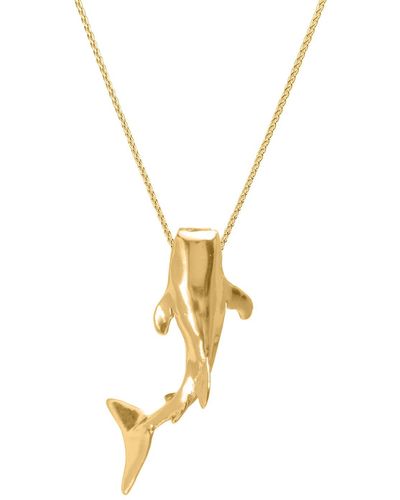 Wild & Fine Gold Whale Shark Pendant - Metallic