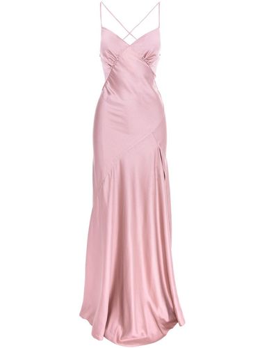 ROSERRY Seville Satin Maxi Dress In Pink