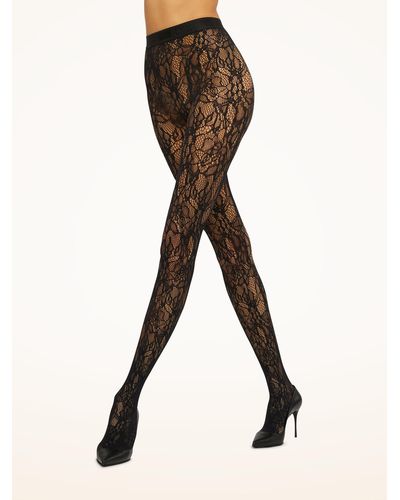 Wolford Floral Net Tights, Femme, , Taille - Neutre