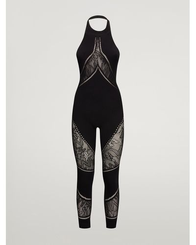 Wolford Sporty Logo Net Jumpsuit, Femme, , Taille - Blanc