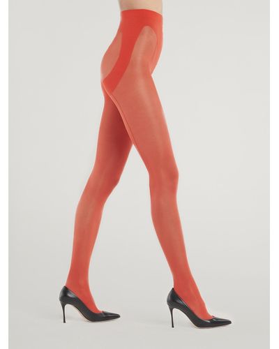 Wolford Mugler A Tights, Femme, Mugler, Taille - Rouge