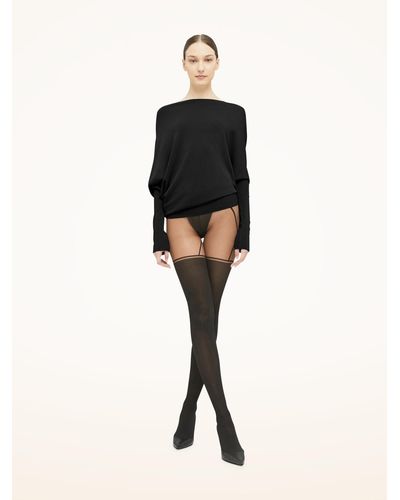 Wolford Viscose Knit Top Long Sleeves, Femme, , Taille - Noir