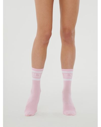 Wolford Cotton Support Mvp Socks, Femme, Candy/, Taille - Rose