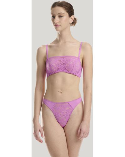 Wolford Straight Laced Balconnet Bra - Pink
