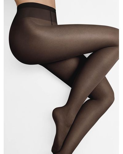Wolford 15 Den Sheer Look Tights, Femme, , Taille - Marron