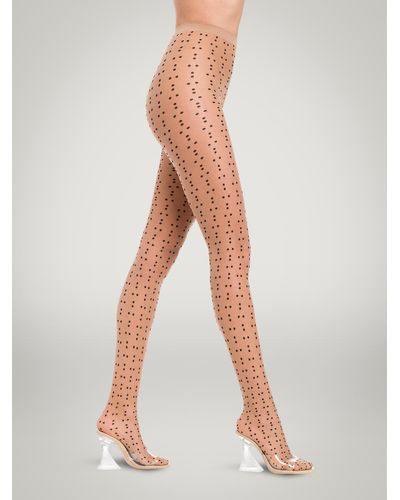 Wolford Dots Tights, Femme, Fairly Light/, Taille - Blanc