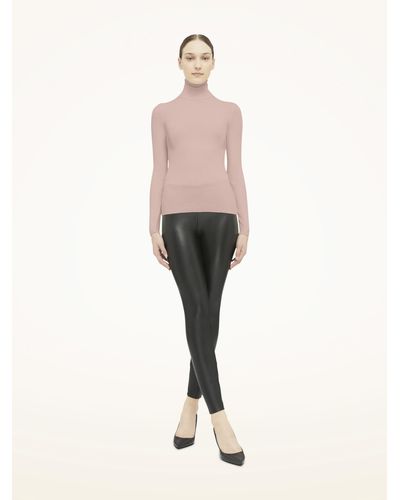 Wolford Merino Fine Rib Pullover, Femme, , Taille - Rose