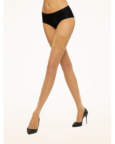 Wolford Bas Stay Up Satin Touch 20, Femme, , Taille - Multicolore