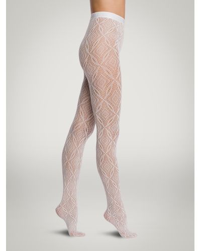 Wolford Ajouré Net Tights, Femme, , Taille - Blanc