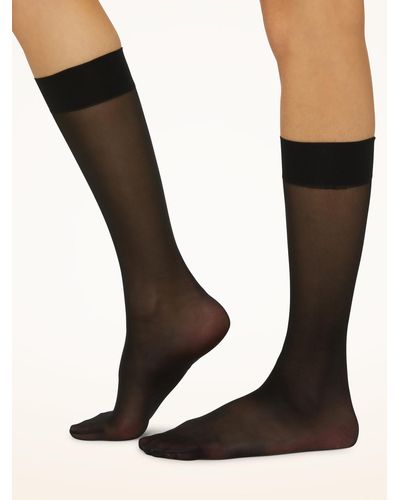 Wolford Mi-Bas Satin Touch 20 Knee-Highs, Femme, , Taille - Multicolore