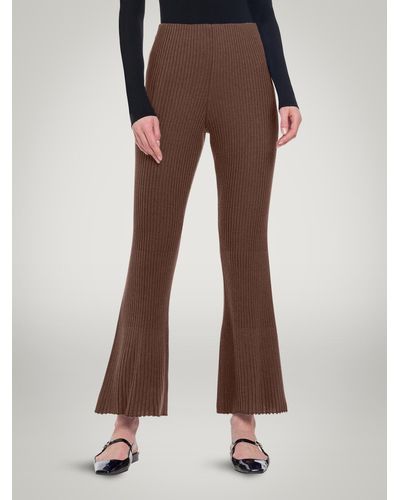 Wolford Merino Rib Trousers, Femme, , Taille - Marron