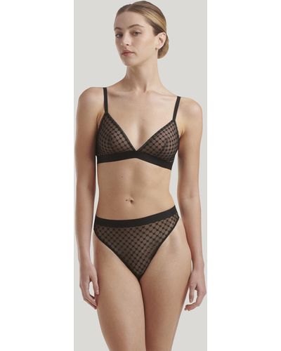 Wolford Sheer Logo Triangle Bra, Femme, , Taille - Neutre