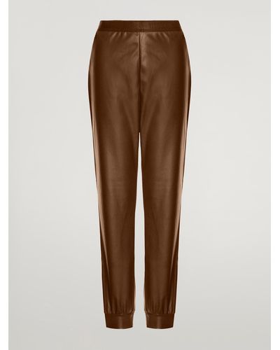 Wolford Vegan Leather Trousers, Femme, , Taille - Marron