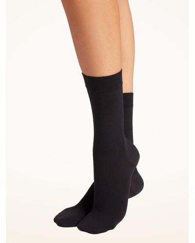 Wolford Cotton Socks, Femme, , Taille - Noir