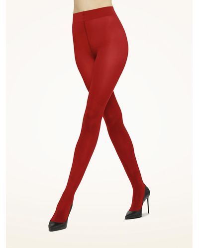Wolford Velvet De Luxe 66 Tights, Femme, , Taille - Rouge