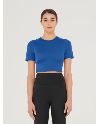 Wolford The Workout Top Short Sleeves, Femme, Sodalite, Taille - Bleu