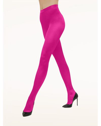 Wolford Satin De Luxe Tights, Femme, , Taille - Rose