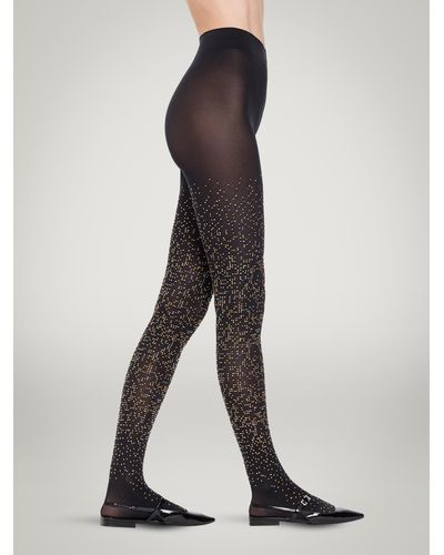Wolford Crystal Matrix Tights, Femme, //Crystal, Taille - Neutre
