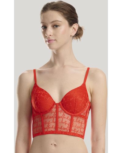 Wolford Logo Obsessed Bustier - Rouge