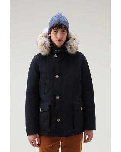 Woolrich Arctic Anorak With Detachable Fur - Black