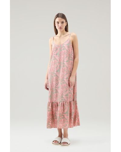 Woolrich Dress With Tropical Print - Pink