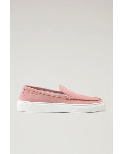 Woolrich Suede Slip-on Loafers - Pink