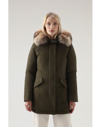 Woolrich Arctic Parka In Urban Touch With Detachable Fur - Black