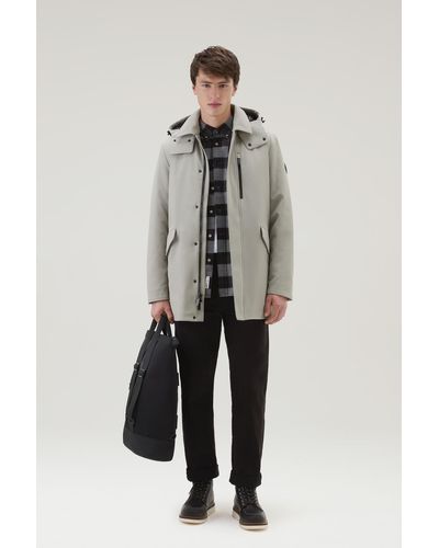 Woolrich Cappotto barrow mac in tech softshell - Grigio