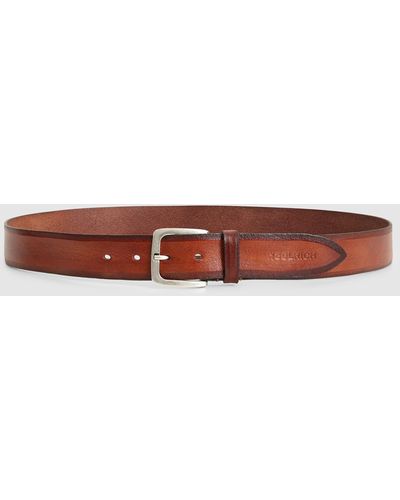 Woolrich Dyed Leather Belt - Natural
