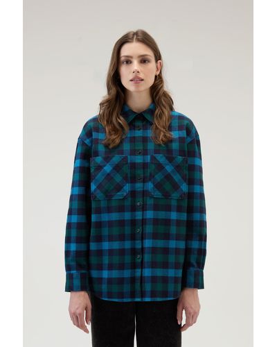 Woolrich Flannel Check Shirt - Blue