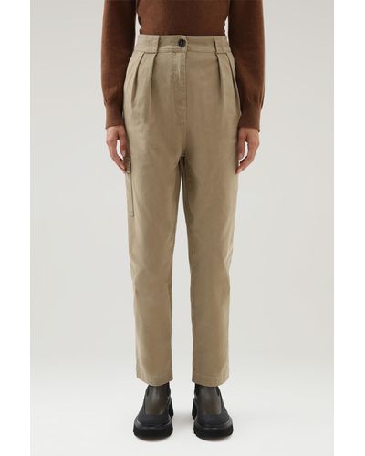 Woolrich Cotton Twill Cargo Pants - Natural