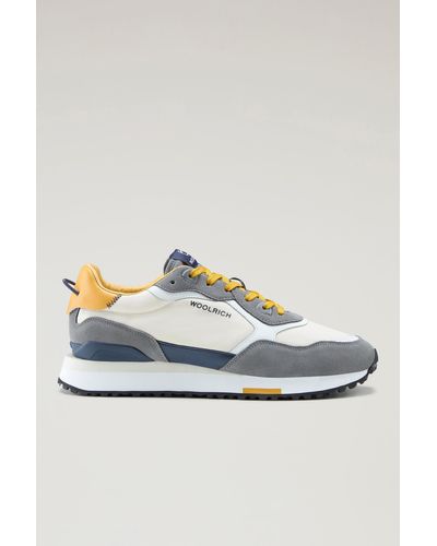 Woolrich Retro Leather Sneakers With Nylon Details - Multicolor