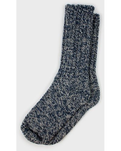 Woolrich Merino Solid Socks - Made In The Usa - Blue