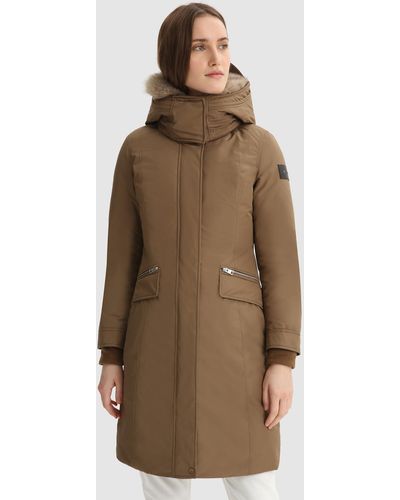 Woolrich Mahan Parka With Removable Hood - Brown